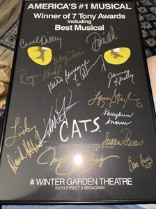 CATS Broadway Musical CAST SIGNED Winter Garden Theater 14x22 August 1994 - Picture 1 of 5