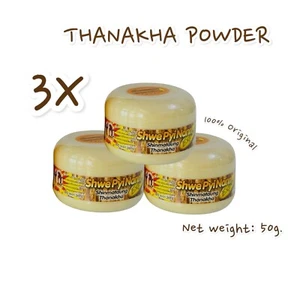 3X 50G Organic MYANMAR THANAKA Tanaka Powder Reduce Acne Dark Spot 100% Original - Picture 1 of 3