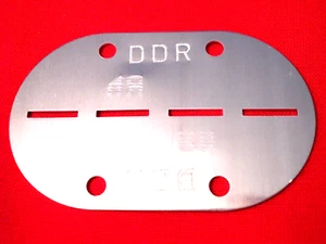 DDR NVA Erkennungsmarke (blanko), dog tag, Aluminium, NW - Bild 1 von 2
