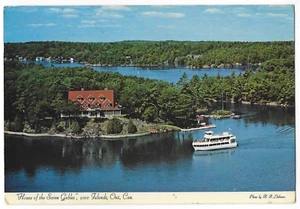 House of the Seven Gables 1000 Islands Postcard Aerial View Ontario Canada - Picture 1 of 2