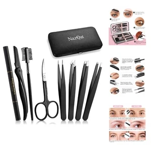 Exquisite Eyebrow Kit - 8 in 1 - Eyebrow Tweezer Kit 4 PCs - Eyebrow Shaping ... - Picture 1 of 8