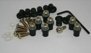 Ducati SS ST Fairing M5 rubber well nuts & screws / bolt / fasteners x 15 GOLD - Picture 1 of 1