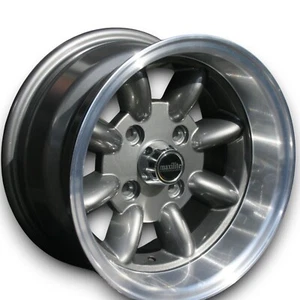 Cerchi In Lega Minilite Style Antracite Per Ford Cortina MK2 6x13 ET - Foto 1 di 3