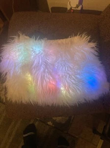 Light Up Fur Skirt Small Perfect For Halloween Or Rave Party - Picture 1 of 4