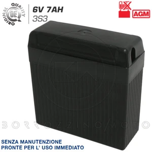 Battery For Restoration 3S3 6V 7Ah AGM Moto Guzzi Stornello Sport 1C 4T 125 1967 - Picture 1 of 2