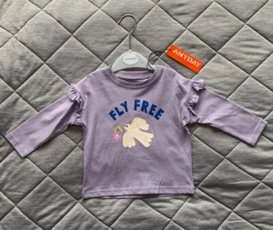 John Lewis long sleeve top Colour Lilac Size 6-9 Months - Picture 1 of 5