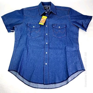 Wrangler Shirt Men's Large Cowboy Cut® Western Pearl Snap Classic Fit Y2K New - Picture 1 of 7