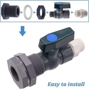 Rain Barrel Faucet Valve Kit Plastic Garden Diverter Kit Rain Barrel Spigot Kit - Picture 1 of 11