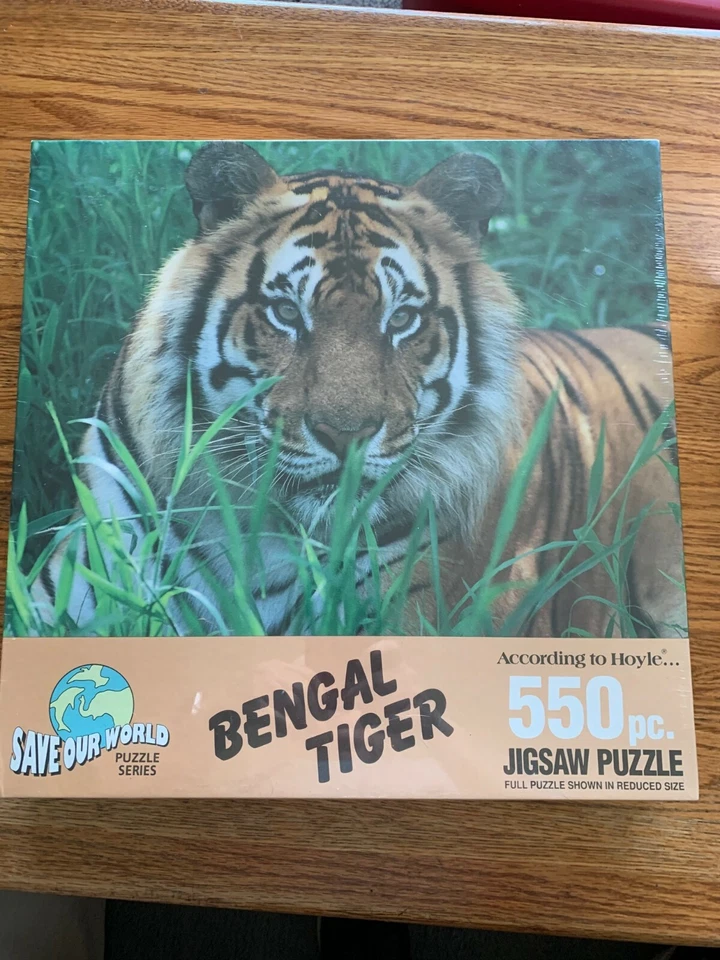 NOVO quebra-cabeça Hoyle 550 peças Bengal Tiger Save Our World Series 1992 lacrado - Imagem 1 de 1