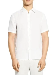 Theory Men L Linen Shirt Short Sleeve Retail $185 - Picture 1 of 2