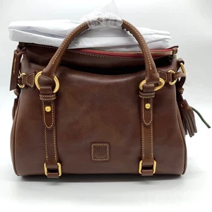 Dooney & Bourke Handtaschen Florentiner Leder kleine Umhängetasche Kastanie Handtasche - Bild 1 von 16