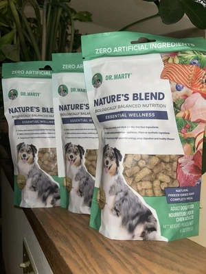 Dr. Marty Nature's Blend Essential Wellness Freeze-Dried Raw Dog Food 6 oz 3 pks