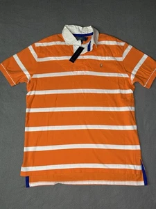 Polo Ralph Lauren gestepptes gestreiftes SS Rugby Shirt orange großes Pony neu mit Etikett - Bild 1 von 7