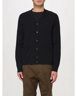 Dsquared2 VNeck Merino Wool Cardigan Men Black Sweaters - Image 1 of 4