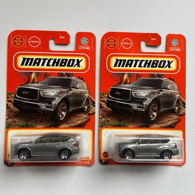 LOTE DE 2 MATCHBOX 2024 2022 INFINITI QX80 Foto 1 de 3