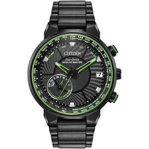 CITIZEN ECO DRIVE SATELLITE WAVE GPS FREEDOM BLACK ION PLATED WATCH CC3035-50E - Picture 1 of 7