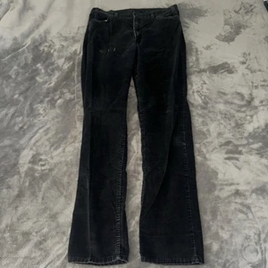 VTG LEVI's 517 Black Corduroy White Tab Pants Size 36x36 Distressed - Picture 1 of 18