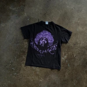 Y2K Vintage Jimi Hendrix Purple Haze Black T-Shirt Mens S - Picture 1 of 4