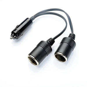1 to 2 Way Socket Outlet Splitter 12V 24V Car Cigarette Lighter Charger Cable - Picture 1 of 10