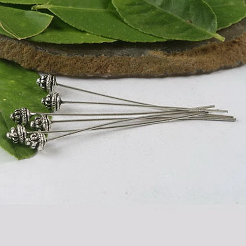 25HANDMADE Tibetan silver Head Pin W/ Unique head h0599 - Image 1 of 1