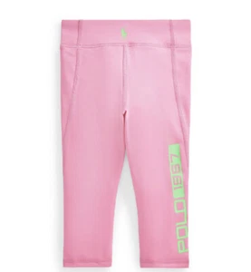 polo ralph lauren Little girls Logo Stretch Jersey Legging Size 4/4T pink - Picture 1 of 2
