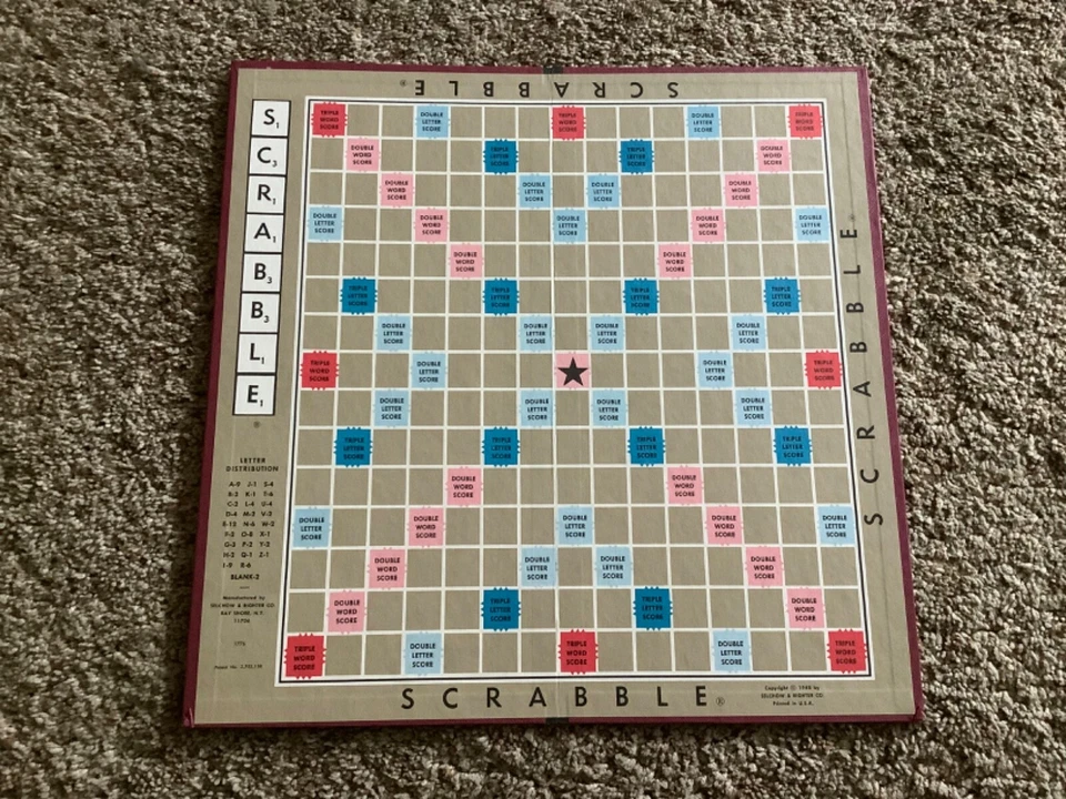 SCRABBLE Replacement GAME BOARD ONLY From 1976 Game EUC - Image 1 of 1
