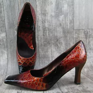 Decolte decolte Melian Heels donna taglia 12 arancione stampa pelle di serpente - Foto 1 di 10