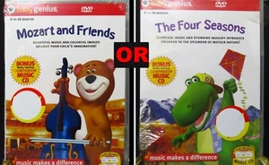 Baby Genius DVD Mozart and Friends OR The Four Seasons 0 to 48 Months and CD - Picture 1 of 5