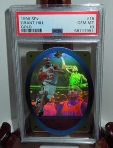 1996 SPx Gold #15 Grant Hill PSA 10 Gem Mint Low Pop - Bild 1 von 2