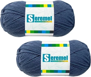 2 Pcs Soft Fluffy Acrylic Yarn for Crocheting and Knitting #4Worsted Weight Yarn - Picture 1 of 7