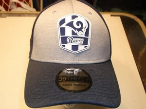 Los Angeles Rams  NFL New Era  3930 2018 On-field stretch-fit hat S/M (Road) - Picture 1 of 3