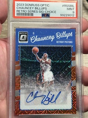 2023 Donruss Optic Chauncey Billups Retro Series Signature Choice PSA 9 - Image 1 of 2