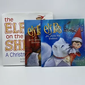 Elf on the Shelf Elf Pets Books Boy Arctic Fox St Bernard Xmas Carol Aebersold - Imagen 1 de 15