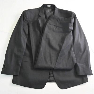 Jos A Bank 48R 42x30 Gris Micro Cuadros 100% Lana Hombre Chaqueta Pantalones Traje Foto 1 de 4