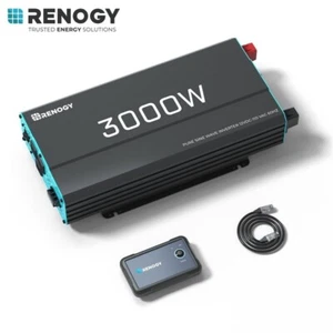 Renogy 3000W Pure Sine Wave Inverter 12V DC to 120V AC Converter Remote Control - Picture 1 of 9