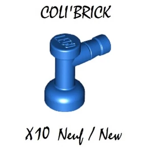Lego 4599b - 10x Robinet / Tap 1x1 without hole in End - Bleu / Blue - NEUF - Imagen 1 de 1