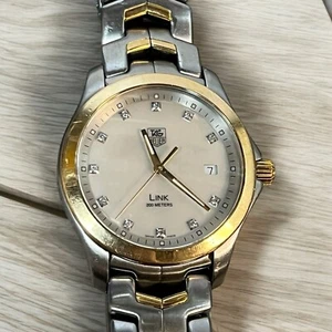 Tag Heuer WJF1153 Link Two-Tone 18kt Gold And Stainless Steel Watch 38MM - Picture 1 of 16