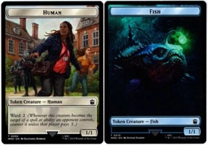 1x - HUMAN \\ FISH (#06/10) Token - Universe Beyond: Doctor Who - NM MTG - Picture 1 of 1