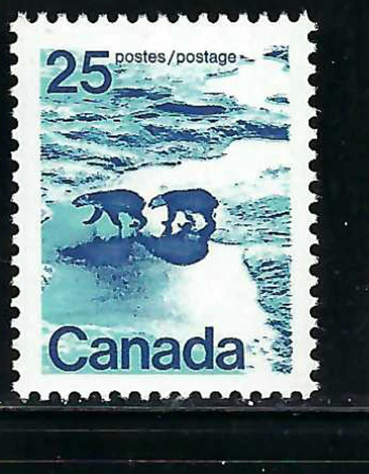 CANADA - SCOTT 597 - VFNH - TYPE 1 - LANDSCAPE DEFENITIVE - POLAR BEARS - 1972 — 第 1/1 张图片