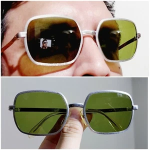 Vintage sunglasses white gold 12K 1950's RODENSTOCK frame Germany square glasses - Picture 1 of 8