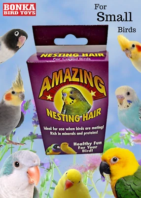 Bonka Bird Toys Natural Sterilized Hair Nesting Material Breeding Box Nest Pet