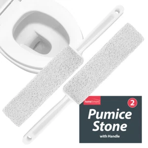 2-4 Pumice Stone with Handle | Long Stick for Toilet Cleaning Bowl Brush Cleaner - Picture 1 of 16