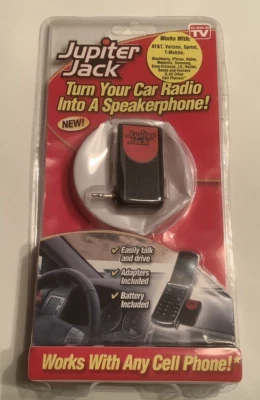 AS SEEN ON TV Jupiter Jack Make Your Cell Phone Hands Free Adapters Included NIB - Image 1 of 4