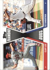 2011 (PHILLIES) (YANKEES) Topps Diamond Duos Series 2 #DD23 Cliff Lee/Sabathia