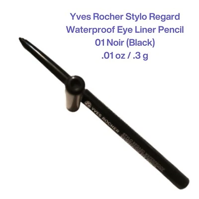 Yves Rocher Waterproof Eye Pencil Noir 01 03g Black Long Lasting Eyeliner Makeup - image 1 of 4