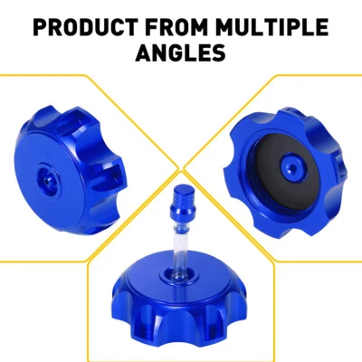 51 MM Cap Motorcycle Gas Gas Fuel Gas Cap Tank Lid Dirt Bike Blue Aluminum Alloy - Image 1 of 4