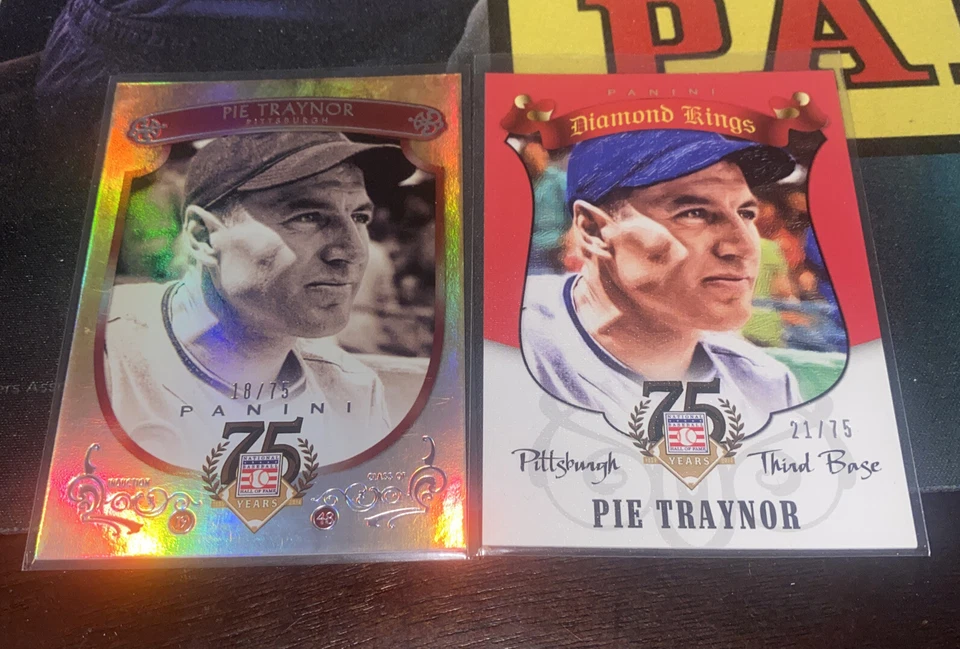 Panini DK And HOF Baseball Pie Traynor SSP/75 Lot of 2 Pittsburgh - Image 1 of 1