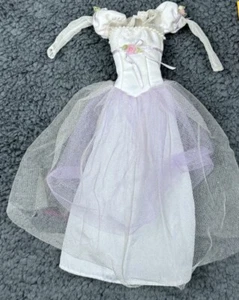 Barbie Vintage 2005 Rapunzel Hochzeitskleid nur Puppe weiß Kleidung Zubehör - Bild 1 von 10