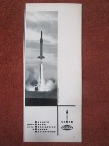 1962 PUB SEREB ENGIN BALISTIQUE SSBS ICBM FUSEE RAKETE ORIGINAL FRENCH AD - Foto 1 di 1
