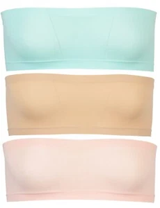 Girls Strapless Bandeau Bra - Seamless Girls Training Bras for Teens. Sports ... - Picture 1 of 8
